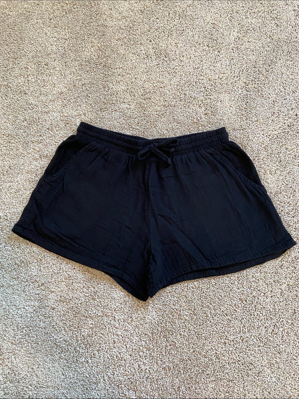Lotus and Luna • Black Cotton Cabana Shorts